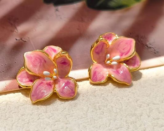 Plum Blossom Stud Earrings