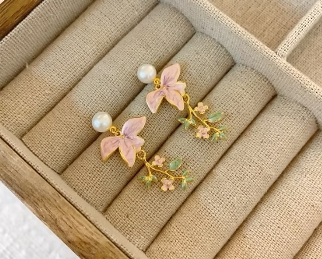 Blush of Spring Drop Earrings