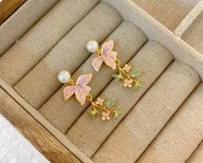 Blush of Spring Drop Earrings