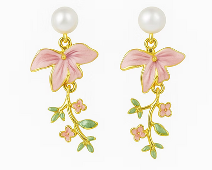 Blush of Spring Drop Earrings
