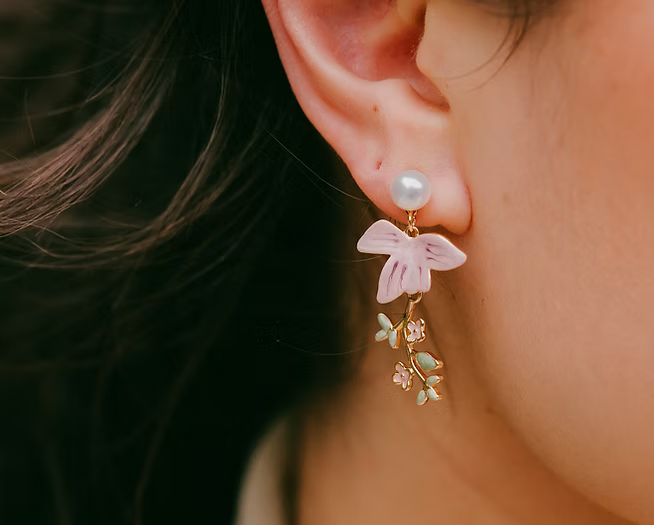 Blush of Spring Drop Earrings