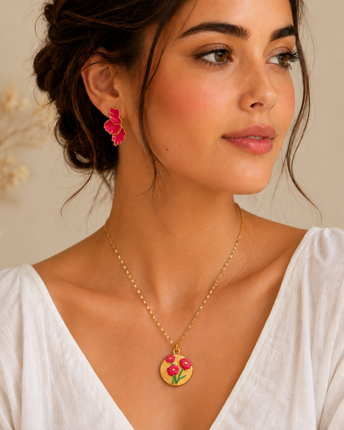 The Crimson Floral Set