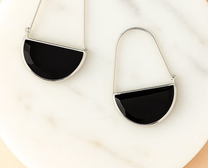 Ella Tote Loop Earrings (Silver)