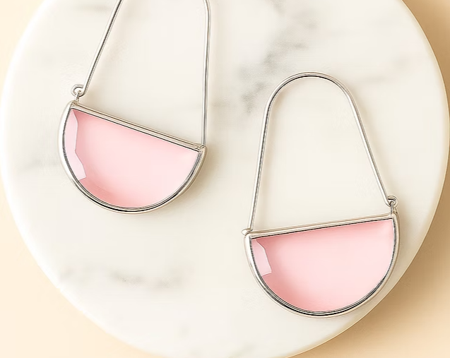 Ella Tote Loop Earrings (Silver)
