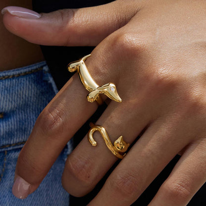 Kitty Curl Ring
